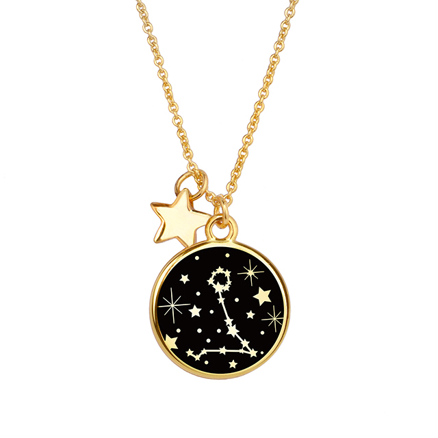Zodiac Necklace for Women Gold Plated Dainty Constellation Star Necklace 
