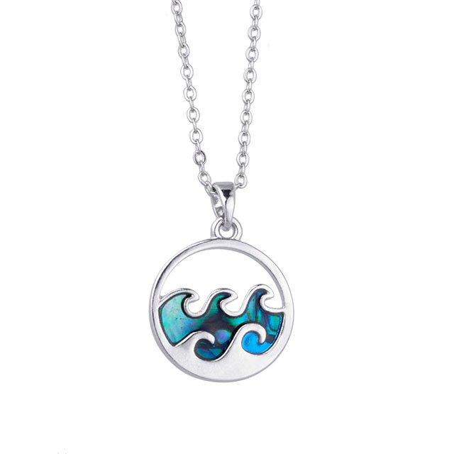Beach Dangle necklace for Women Ocean Wave Hoop Drop necklace Dangling Boho Fashion Summer necklace Hawaiian Jewelry Gift 