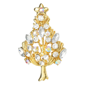 Vintage Christmas Tree Brooch Fashion Christmas Jewelry 