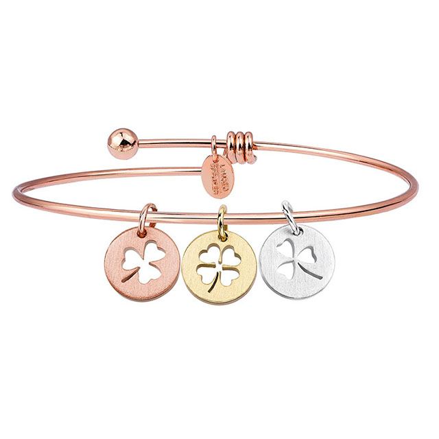 Four Leaf Clover Bracelet Lucky Shamrock Pendant Charm Bangle Faith Hope Love Lucky Bracelet for Women Girls Personalized Jewelry Gift