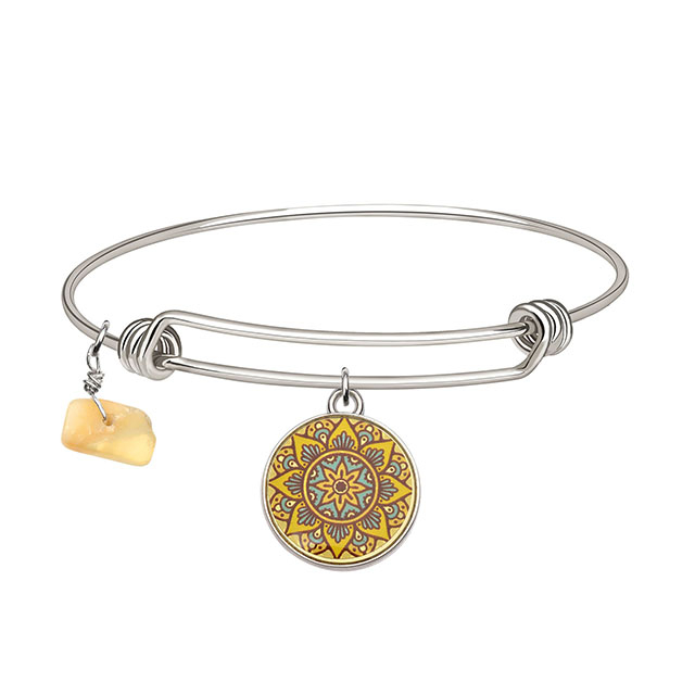 Mandala Lotus Flower Charm Bracelets Gemstone Amethyst Turquoise Bracelet Chakra Mala Yoga Bracelets 