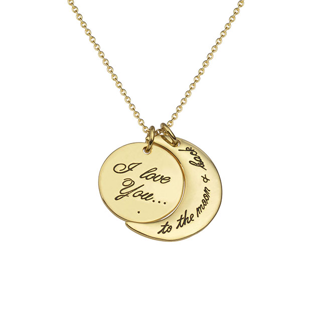 I Love You to The Moon and Back Necklace Silver Gold Plated Moon Pendant Necklace Jewelry Gifts for Women Mom Wife Girlfriend