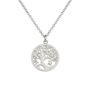 Tree of Life Necklace for Women Silver Plated Tree of Life Necklace Pendant Family Tree Jewelry for Women Girls Mom Wife Girlfriend Necklaces 