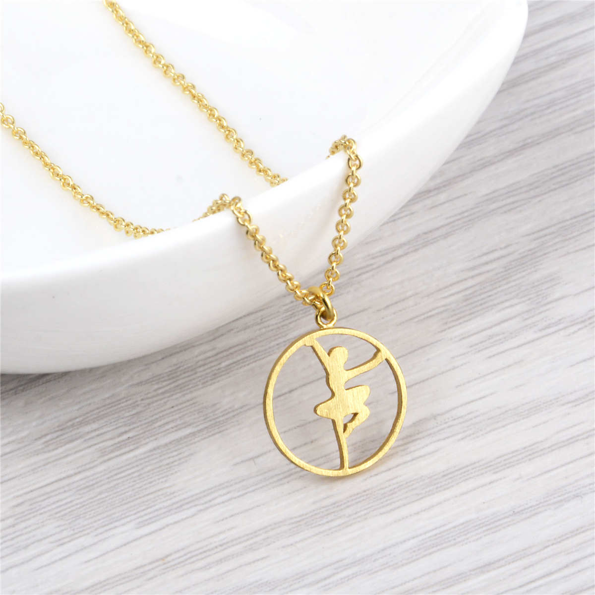 Ballet Dancer Charm Necklace Personalized Gifts for Dancer Lover