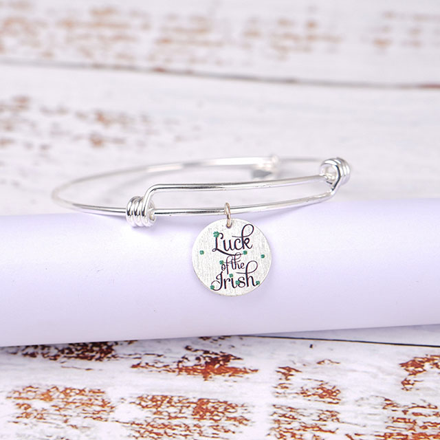 Personalized Luck Charm Four Leaf Clover Pendant Necklace