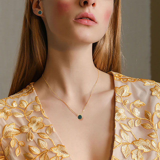 Birthstone Necklance for Women Girls Hypoallergenic Gold Plated Cubic Zirconia Gemstone Necklance Created Garnet Amethyst Necklance 