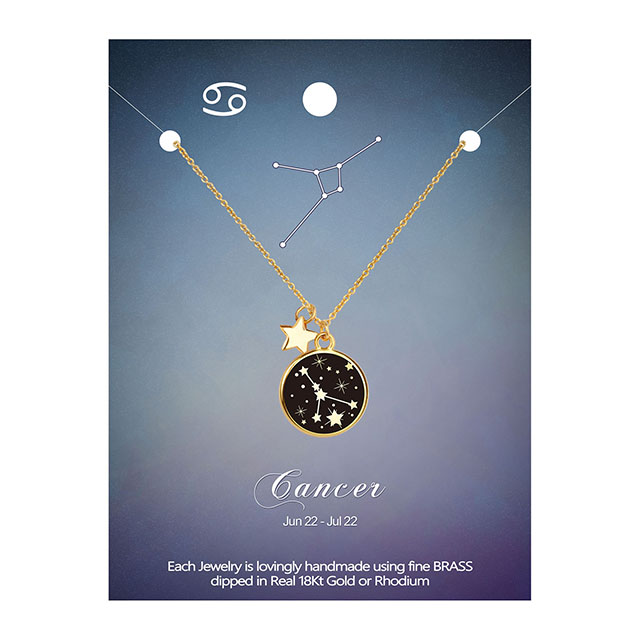 Zodiac Necklace for Women Gold Plated Dainty Constellation Star Necklace 