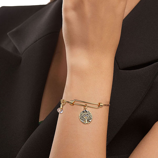  Family Tree Bracelet for Women Antique Gold Silver Plated All Things Grow with Love Bangle Bracelet Bead Charm Family Bracelets for Mother Daughter Wife Sister Jewelry Gift