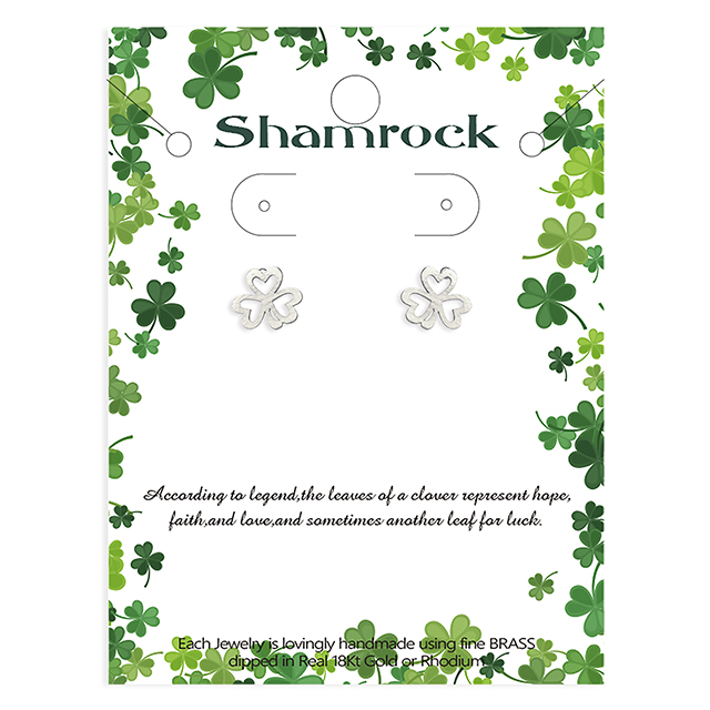 Four Leaf Clover Earring Lucky Shamrock Pendant Charm Earring Faith Hope Love Lucky Earring for Women Girls Personalized Jewelry Gift 