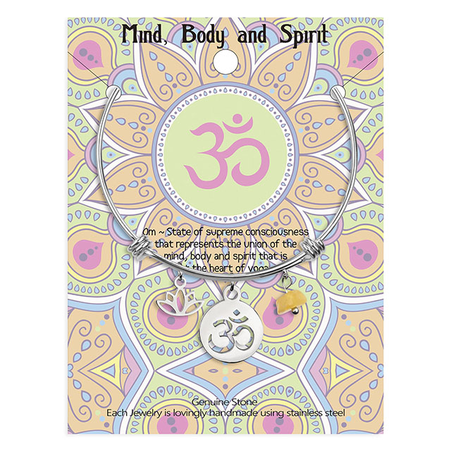 Lotus Flower Charm Expandable Stainless Steel Chakra Stone Yoga Bracelets Spiritual Jewelry 
