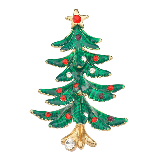 Wholesale Vintage Christmas Tree Brooch Fashion Christmas Jewelry Holiday Gifts