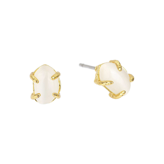 Lapis Semi-Precious Genuine Stones Studs Earrings for Spiritual Connection 
