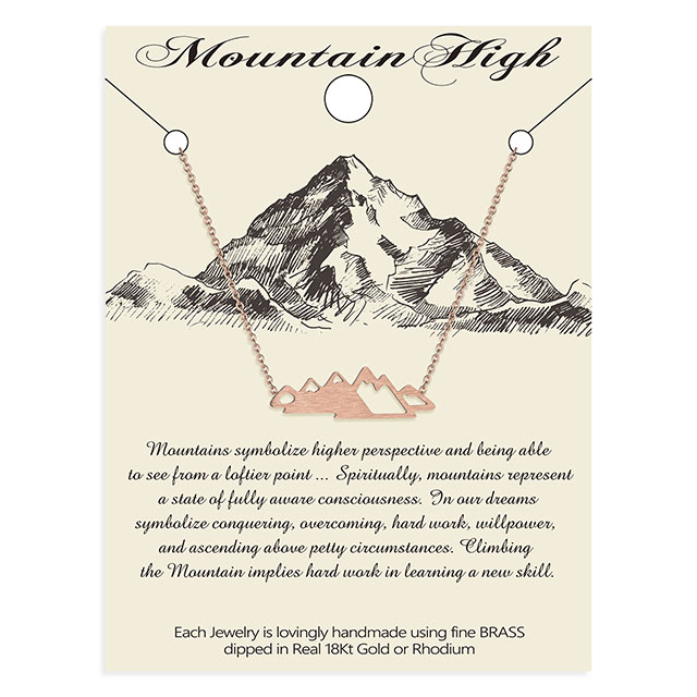 Snowy Mountain Range Necklace Mountain Peak Pendants Necklaces Gift for Girl, Women, Nature Outdoor Lovers, Campers, Skiers, Traveller, Climber and Hikers