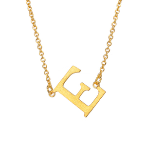 Sideways18K Gold Plated Dainty Tiny Initial Necklace A-Z Alphabet Letter Pendant Monogram Name Necklace