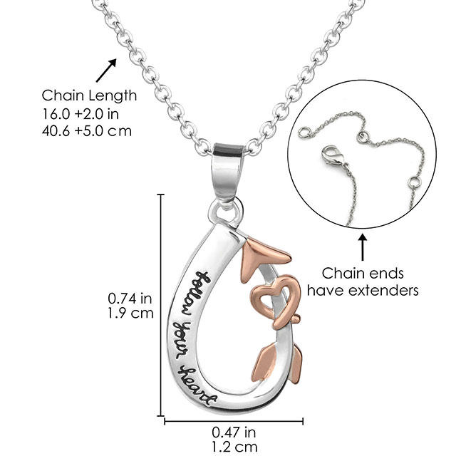 Daughter Necklace from Mother Father To My Daughter Chain Necklace with Inspirational Love Heart Pendant Charm Necklace Birthday Gifts from Mom or Dad