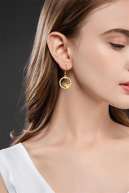 Animal Cutouts Charm Bear Moose Goat Deer Elk Earring