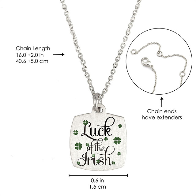 Personalized Luck Charm Four Leaf Clover Pendant Necklace