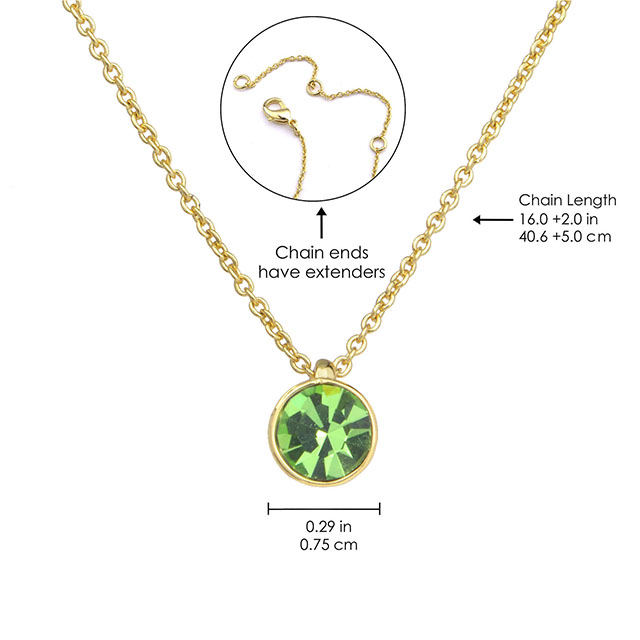Birthstone Necklance for Women Girls Hypoallergenic Gold Plated Cubic Zirconia Gemstone Necklance Created Garnet Amethyst Necklance 