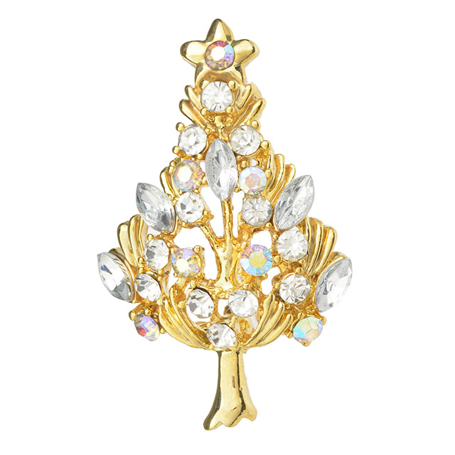 Vintage Christmas Tree Brooch Fashion Christmas Jewelry 