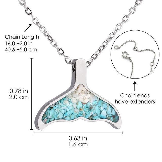 Dainty Gemstone Beach Necklace for Women Turquoise Tumbled Chips Pendant Necklace Cute Starfish Sea Turtle Necklace for Women Girls Ocean Necklace Hawaiian Beach Lover Jewelry Gift