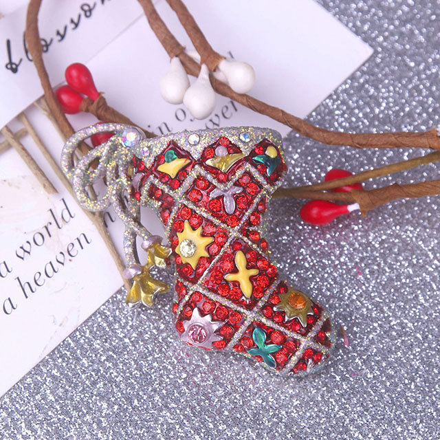 Luxury Exquisite Christmas Brooch Pin Snowman Santa Claus Boot Garland Fashion Jewelry Gift Christmas Decoration Brooches