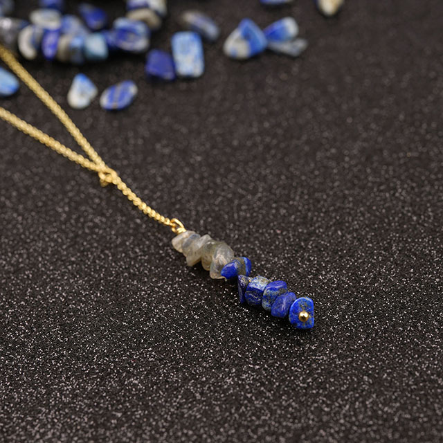 Gemstone Necklaces for Women Gold Plated Crystal Stone Beaded Necklace Pendant Dainty Choker Necklaces for Girls Jewelry Gift