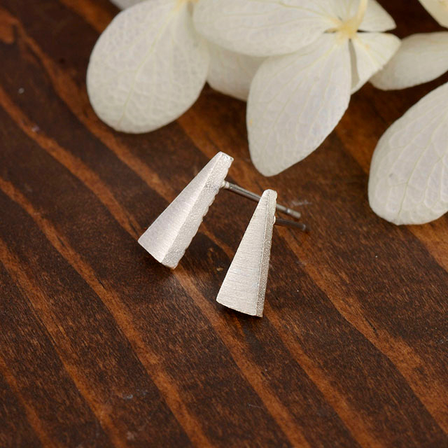 Geometric earrings triangle earrings, gold, silver, and rose gold. Fashionable women's earrings. 