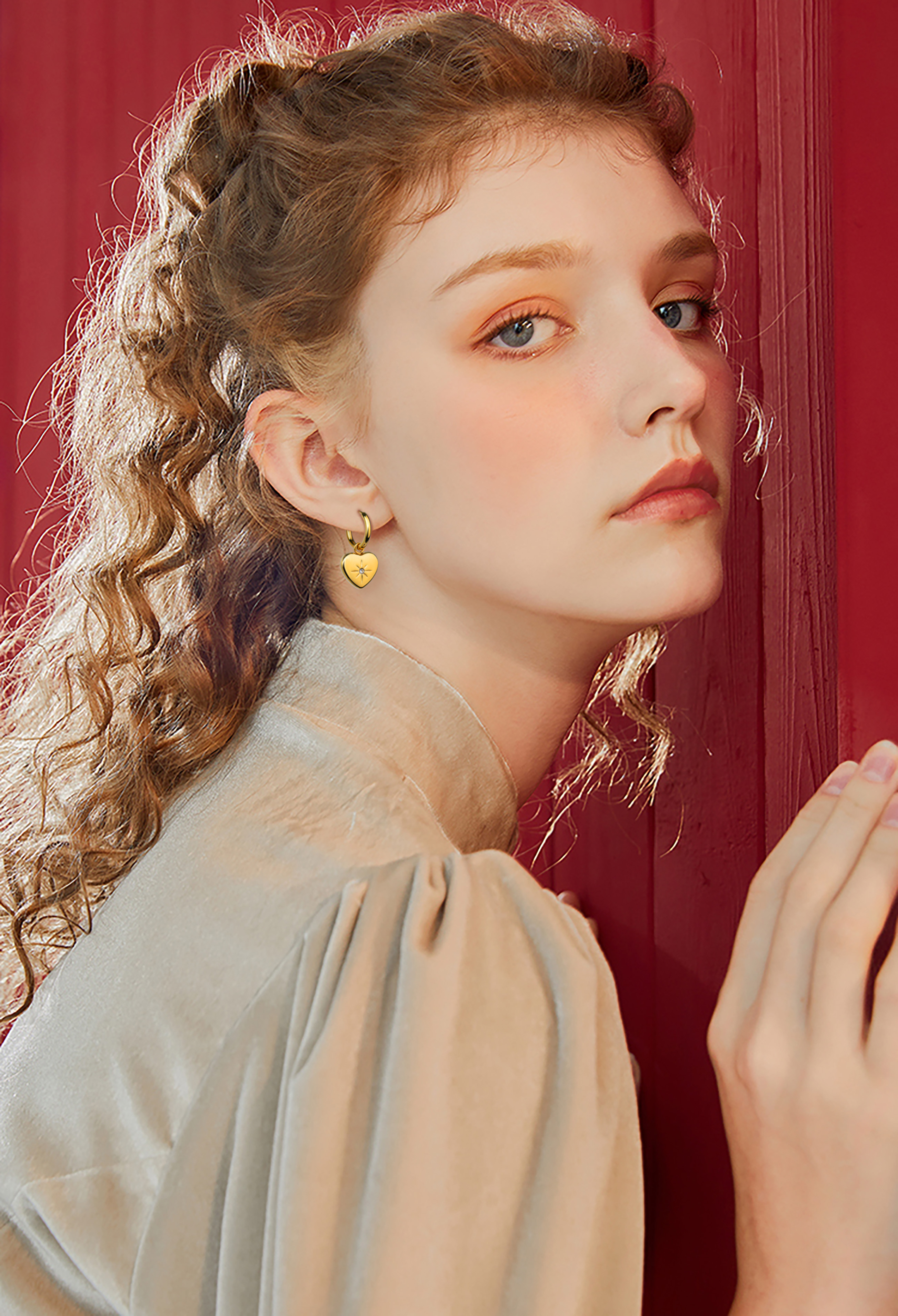 Trendy Gold Plated Stainless Steel Earrings