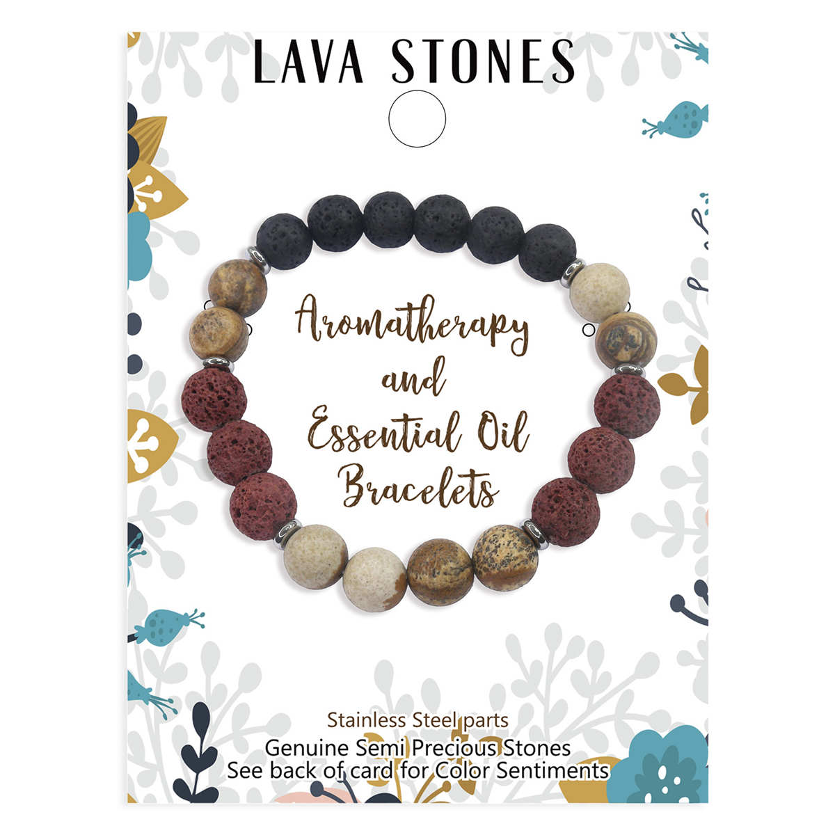 Aromatherapy And Essential Oil Bracelets Lava Stone Picture Jasper