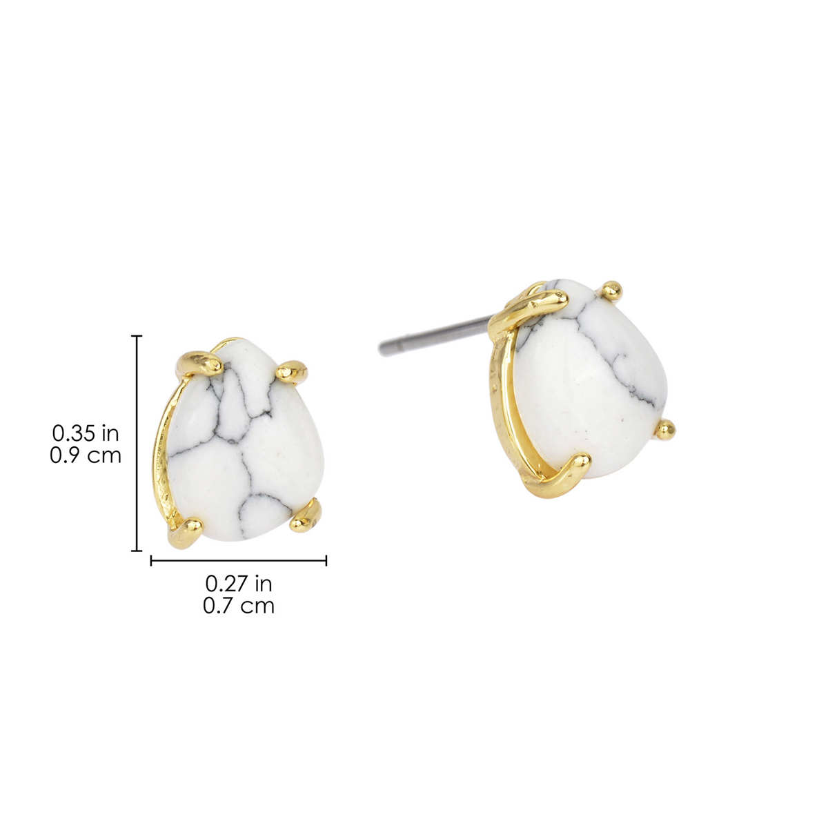 Lapis Semi-Precious Genuine Stones Studs Earrings for Spiritual Connection 