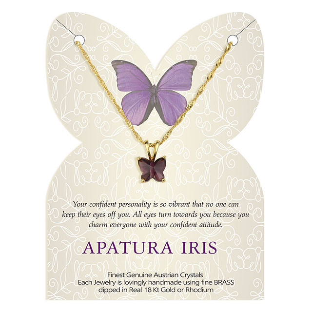 Birthstone Butterfly 12 Month Horoscope with Pendant Charm Necklace for Women (Pearl)