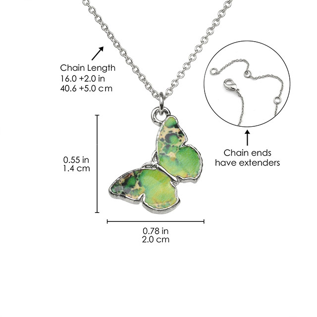 Colorful Butterfly Necklace Hand Painted Butterfly Necklaces for Women Dainty Cute Butterfly Charm Jewelry Pendant Necklace 