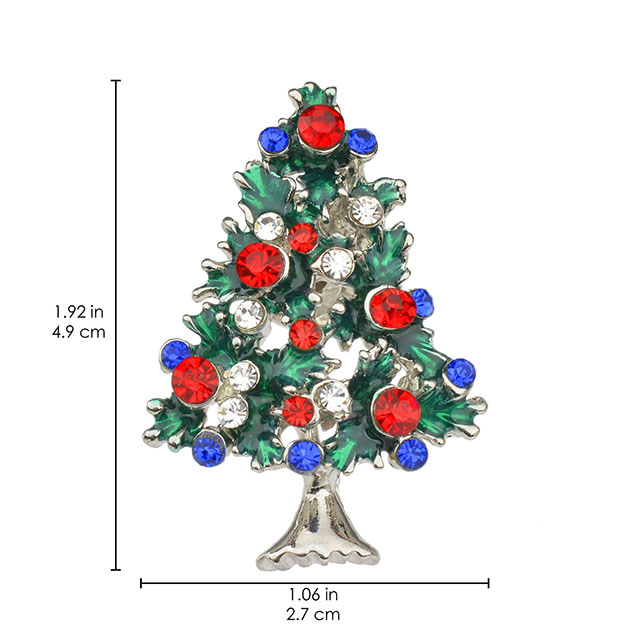 Wholesale Vintage Christmas Tree Brooch Fashion Christmas Jewelry Holiday Gifts