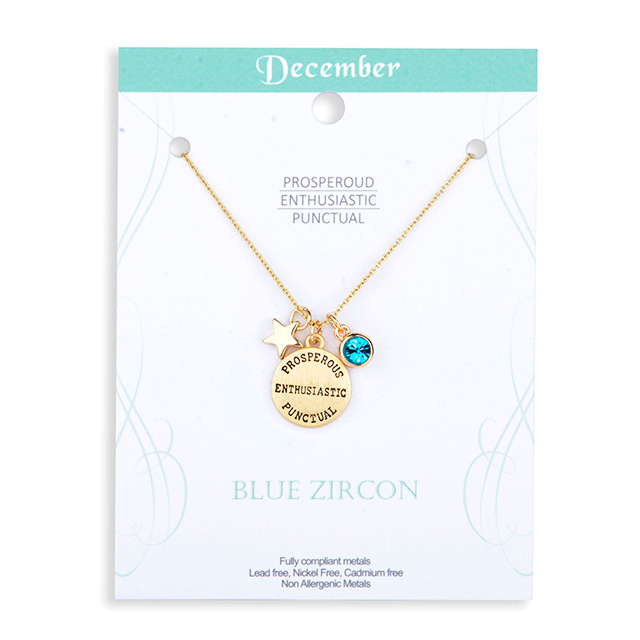 Birthstone Necklace for Women Gold Plated Dainty Birthstone Star Necklace Pendant Charms for Women Necklace Jewelry Gift 