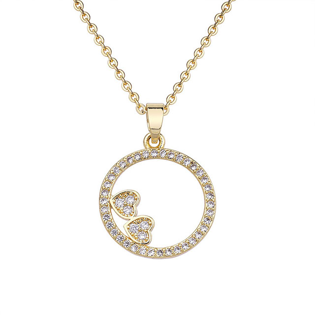 Cubic Zirconia Heart Necklace for Women Silver Gold Plated Dainty Infinity Love Heart Pendant Necklace for Girlfriend Wife Girls Birthday Valentines Day Mothers Day Gift Jewelry