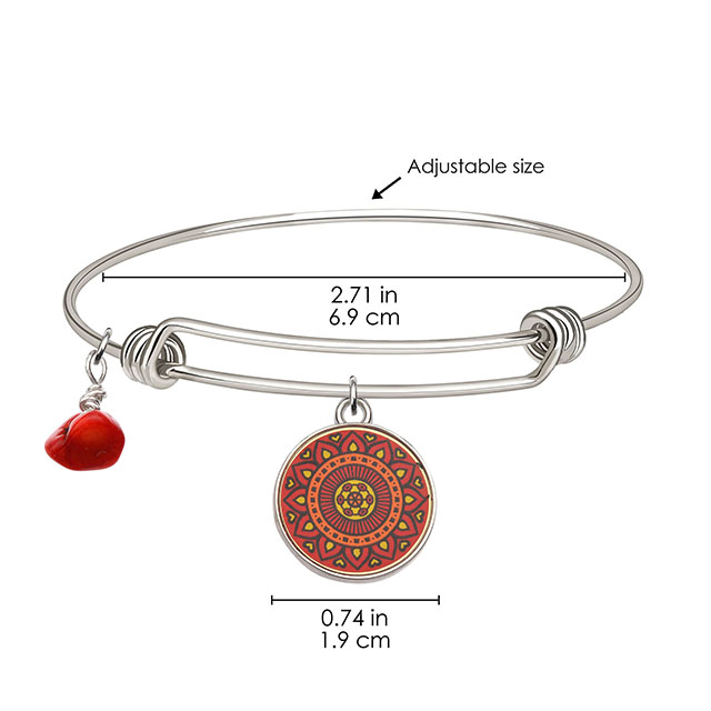 Mandala Lotus Flower Charm Bracelets Gemstone Amethyst Turquoise Bracelet Chakra Mala Yoga Bracelets 