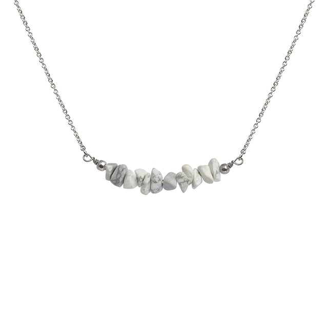 Gold Or Silver Plated Dainty Gemstone Bar Necklaces for Women 