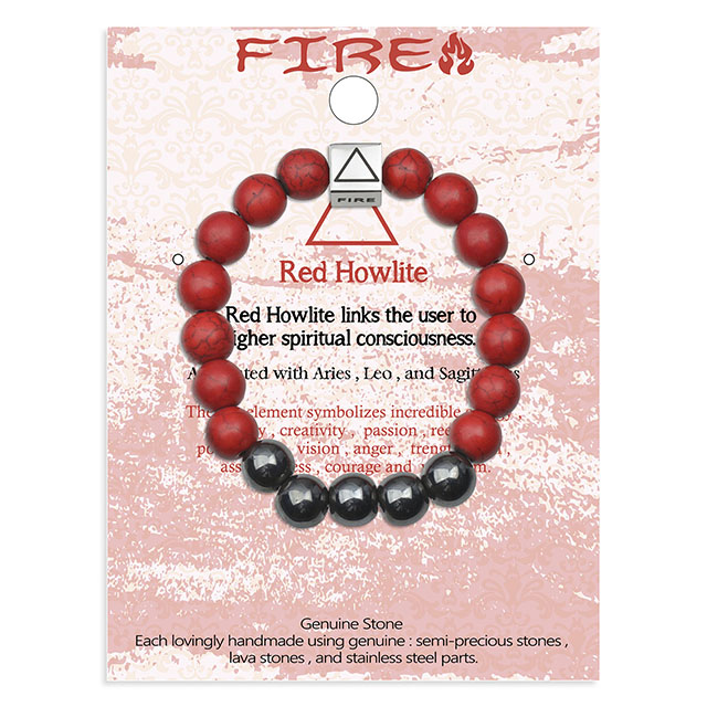 Gemstone Beaded Bracelets for Women 4 Element Cube Crystal Stone Beaded Stretch Bracelets 