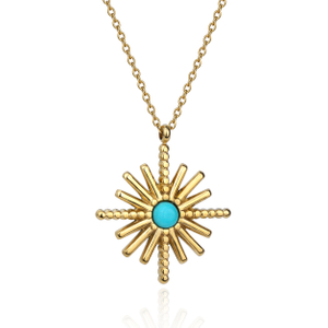 Wholesale Hot Sale Turquoise Bearded Star Necklace Jewelry