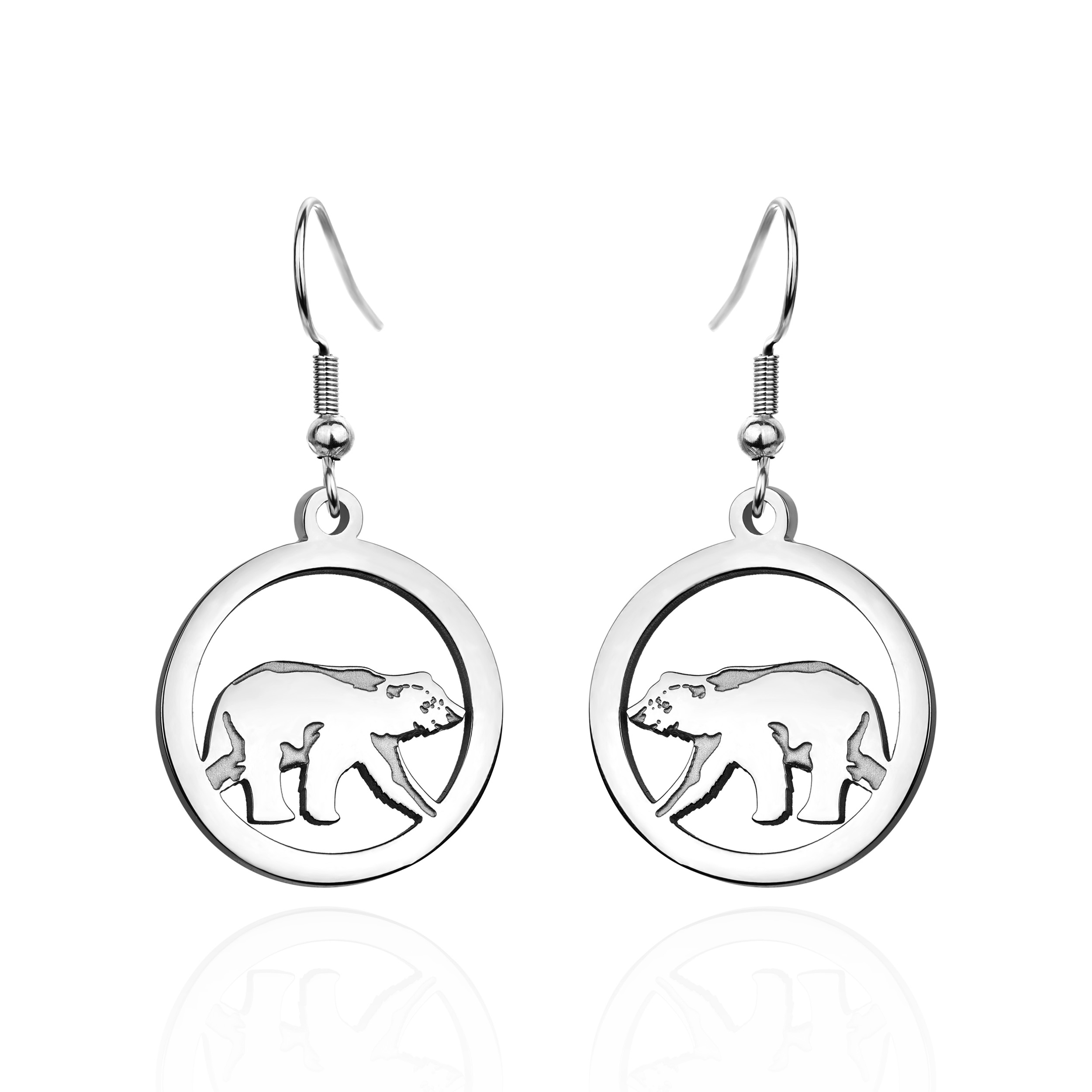 Animal Necklace With Wildlife Animal Cutout in a Circle Pendant.