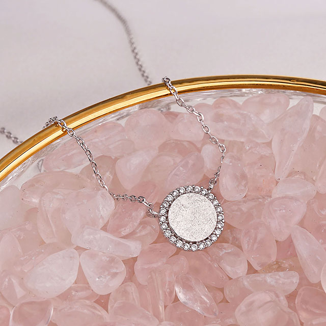 Heart Dainty Cubic Zirconia Nacklace Geometric Heart Circle Triangle Nacklace