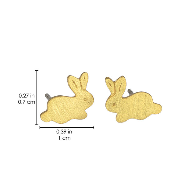 Animal Rabbit Gold Plated Simple jewelry