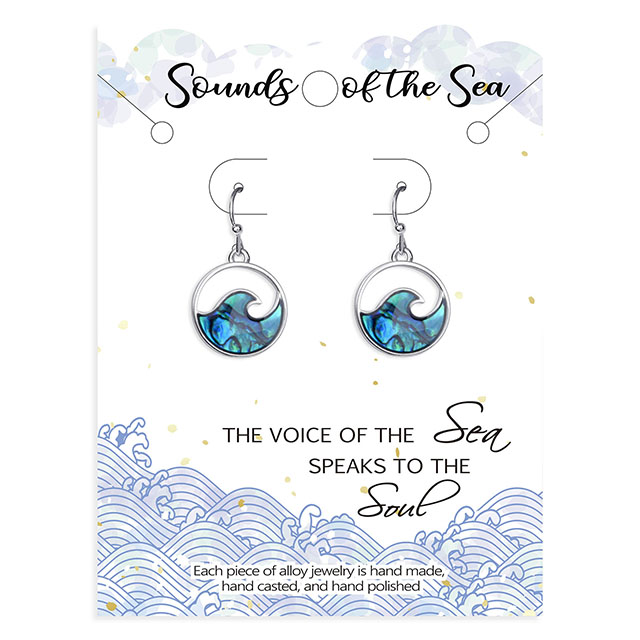 Beach Dangle Earrings for Women Abalone Shell Earrings Ocean Wave Hoop Drop Earrings Dangling Boho Fashion Summer Earrings Hawaiian Jewelry Gift