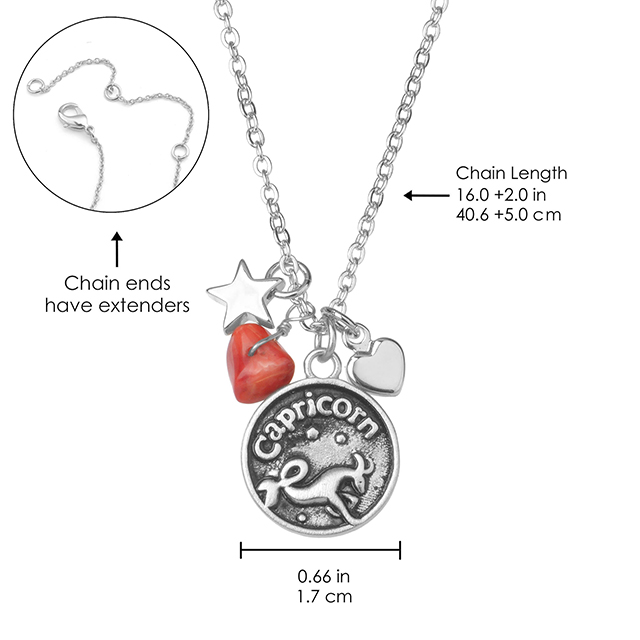 Zodiac Necklace for Women Retro Constellation Astrology Necklace Pendant Round Disc Gemstone Heart Star Charms Zodiac Sign Necklaces
