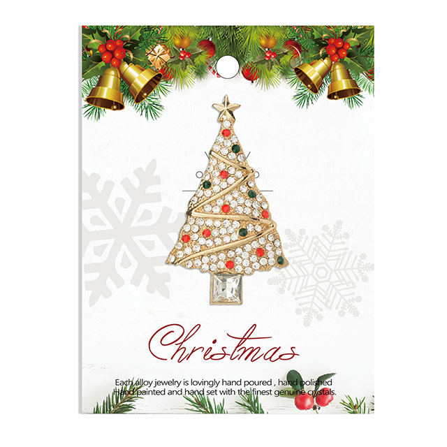 Christmas Tree Brooch Pin for Women Girls Crystal Rhinestone Enamel Pearl Brooches and Pins Vintage Christmas Brooch Pins