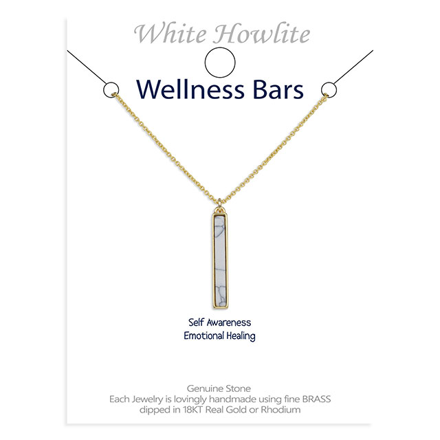 Gemstone Bar Necklaces for Women Gold Silver Plated Turquoise Amethyst Tigers Eye Sodalite Agate Howlite Moonstone Bar Pendant Necklace for Women Men Jewelry Gift