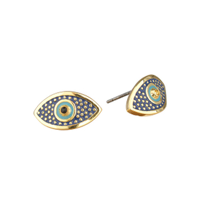 Hamsa and eye Stud Earrings for girl women gold silver Plated Zircon Jewelry gifts 
