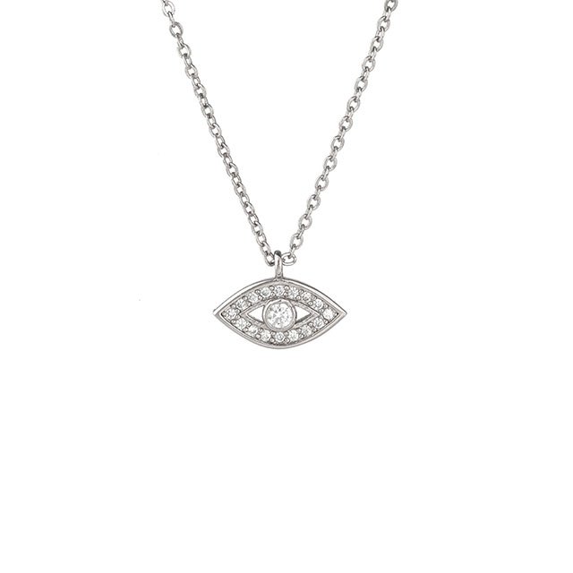 Hamsa and eye necklace for girl women gold silver Plated Zircon Jewelry gifts