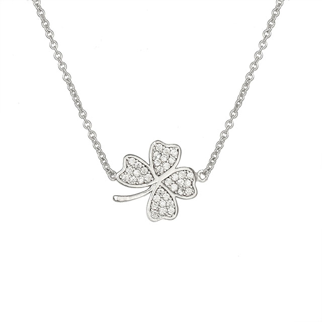 Four Leaf Clover Necklace Lucky Pendant Charm Necklace Faith Hope Love Lucky Necklace for Women Girls Personalized Jewelry Gift 