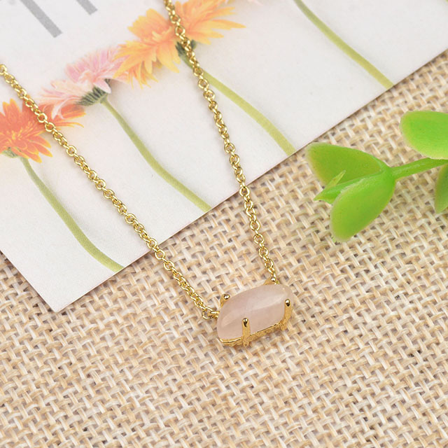 Cats Eye Stone Lapis Lazuli Rose Quartz Turquoise Pendant Dainty Gemstone Necklaces 